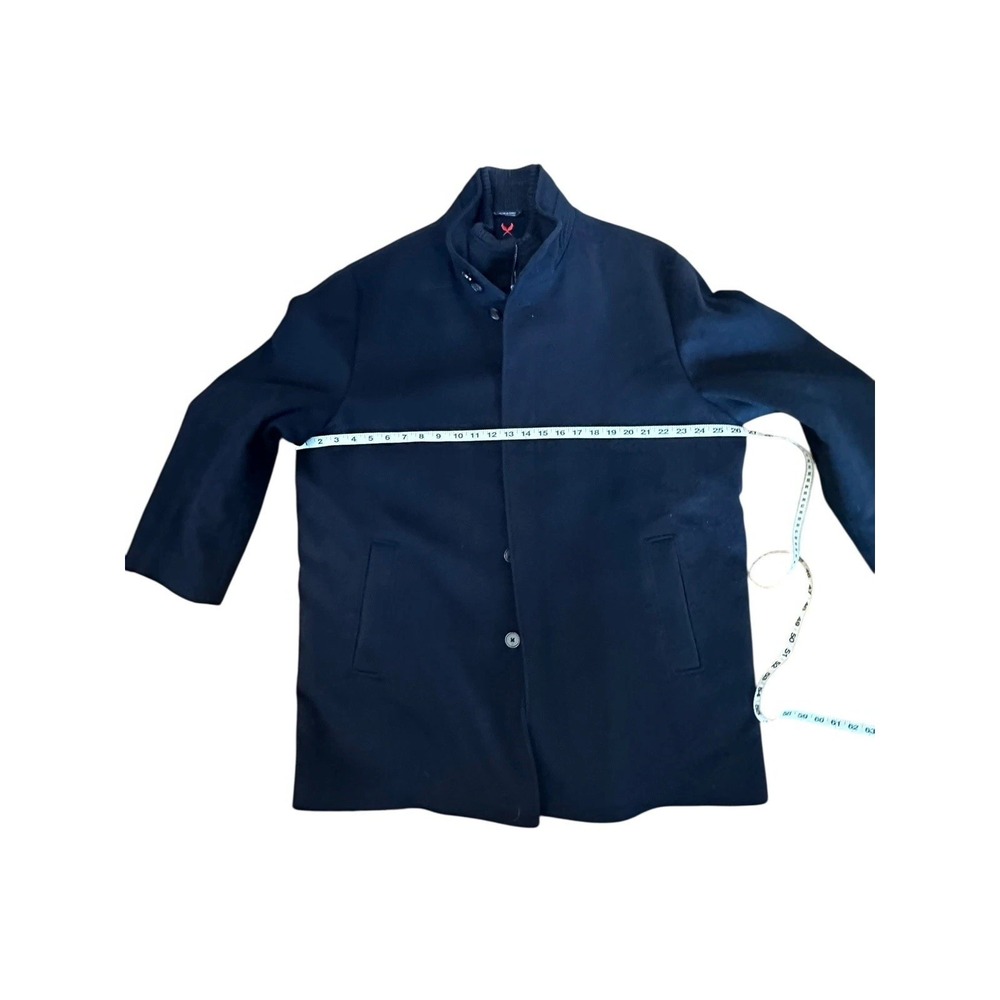 Cardinal Of Canada Car Coat 100% Wool Double Mock Mens Jacket XXL Navy Blue - Picture 10 of 12